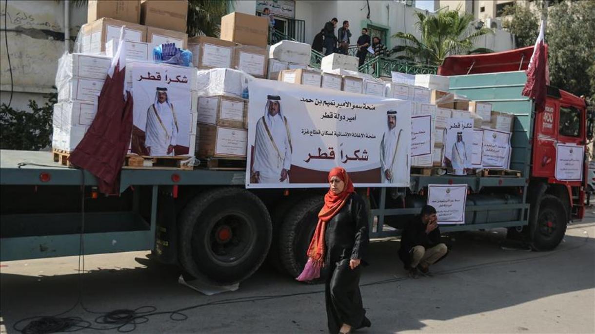 توزیع کمک های بشردوستانه قطر به اهالی غزه آغاز شد