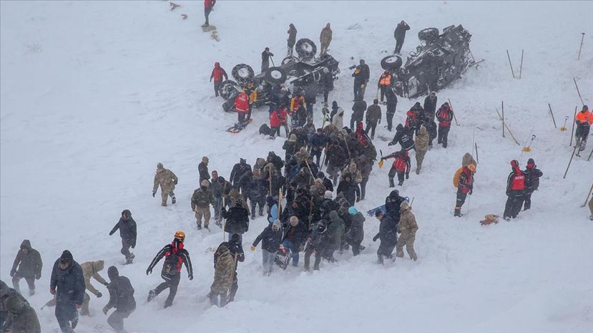 افزایش تعداد کشته شدگان فاجعه برف کوچ در شهر وان تورکیه