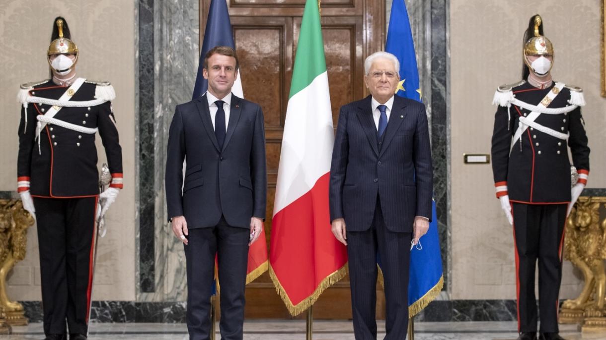 Macron e' in visita ufficiale a Roma