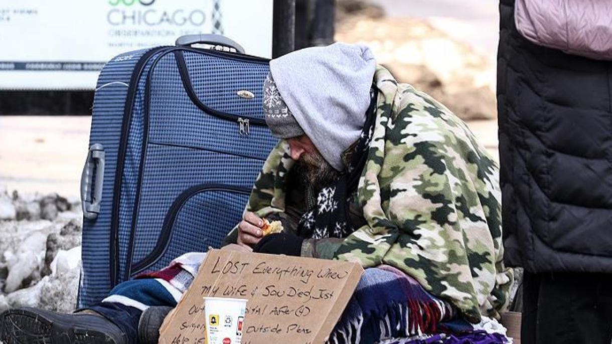 Az amerikai hajléktalanok küzdenek a téli feltételek ellen