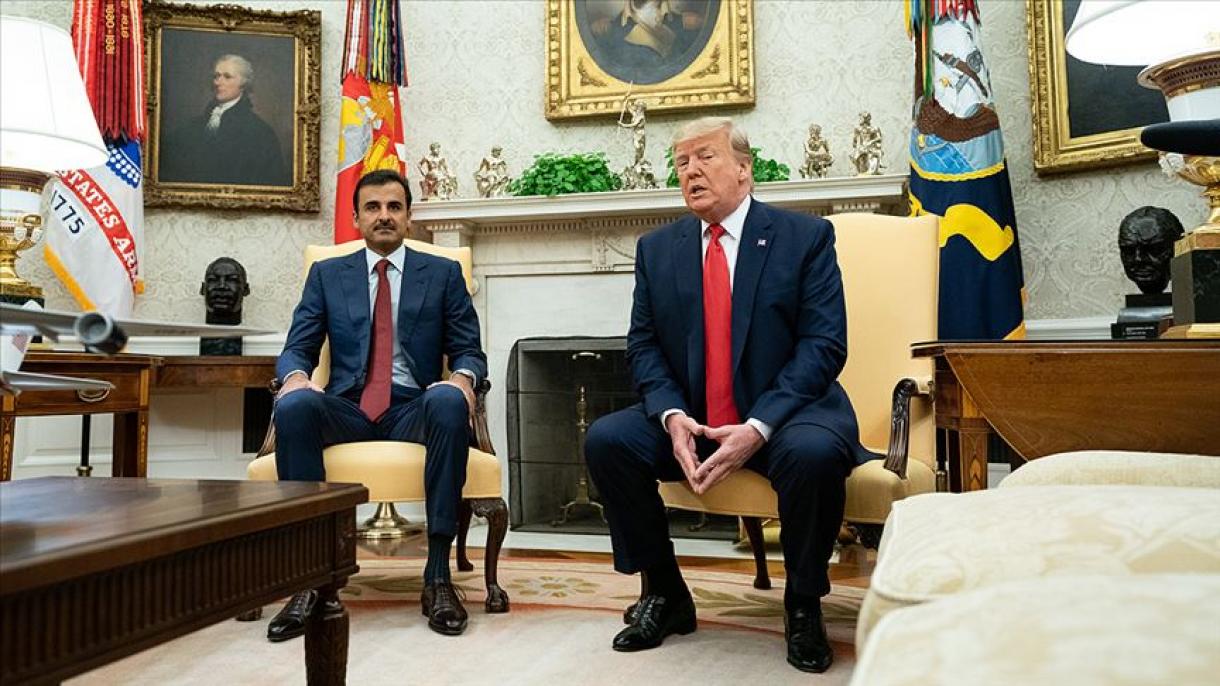 Trump accoglie  l'emiro del Qatar