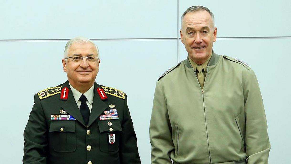روسای ستاد مشترک ارتش ترکیه و آمریکا پیرامون وضعیت امنیتی سوریه گفتگو کردند