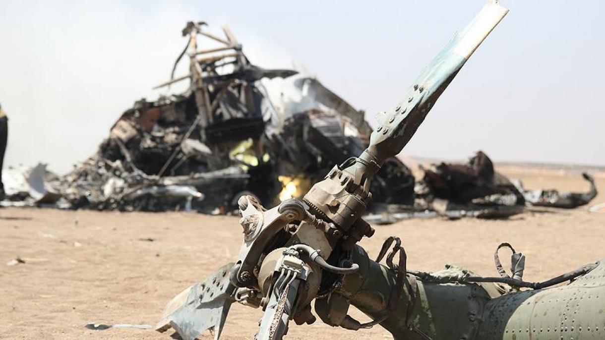 俄军一架K-52直升机在叙利亚坠毁