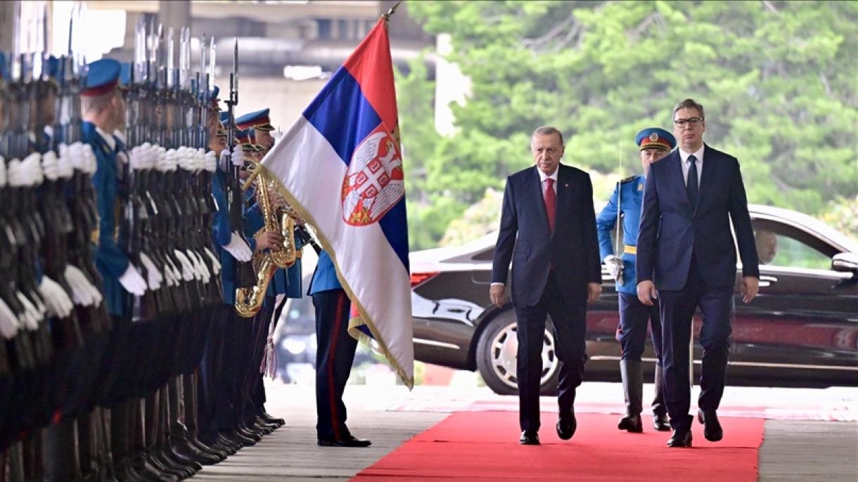 Belgradda Erdo’g’an sharafiga tantanali kutib olish marosimi o’tkazildi