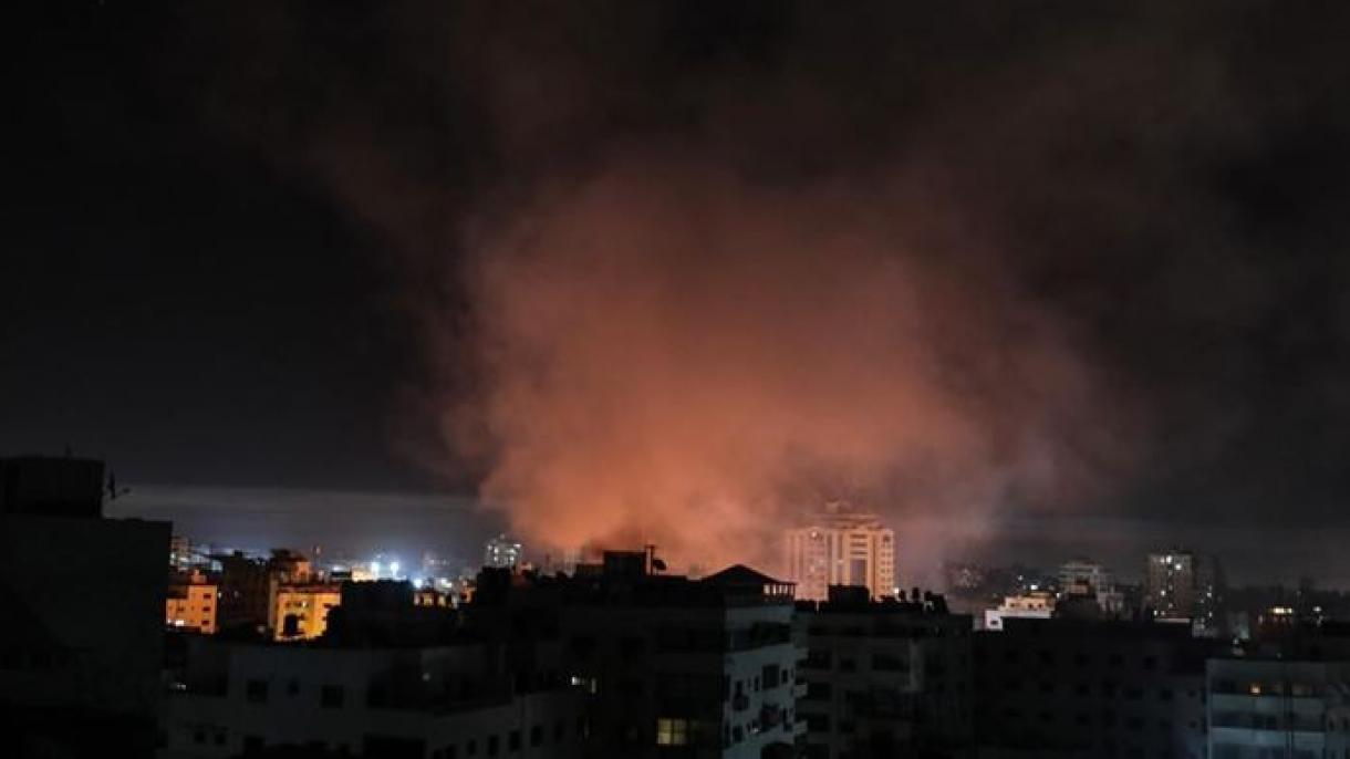 以色列战机轰炸哈马斯卡桑旅的一个据点