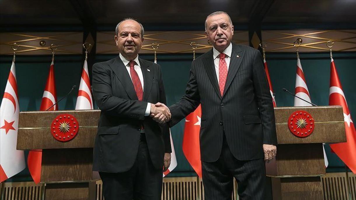 Erdogan DKTR-nyň Premýer ministri Ersin Tatary kabul etdi