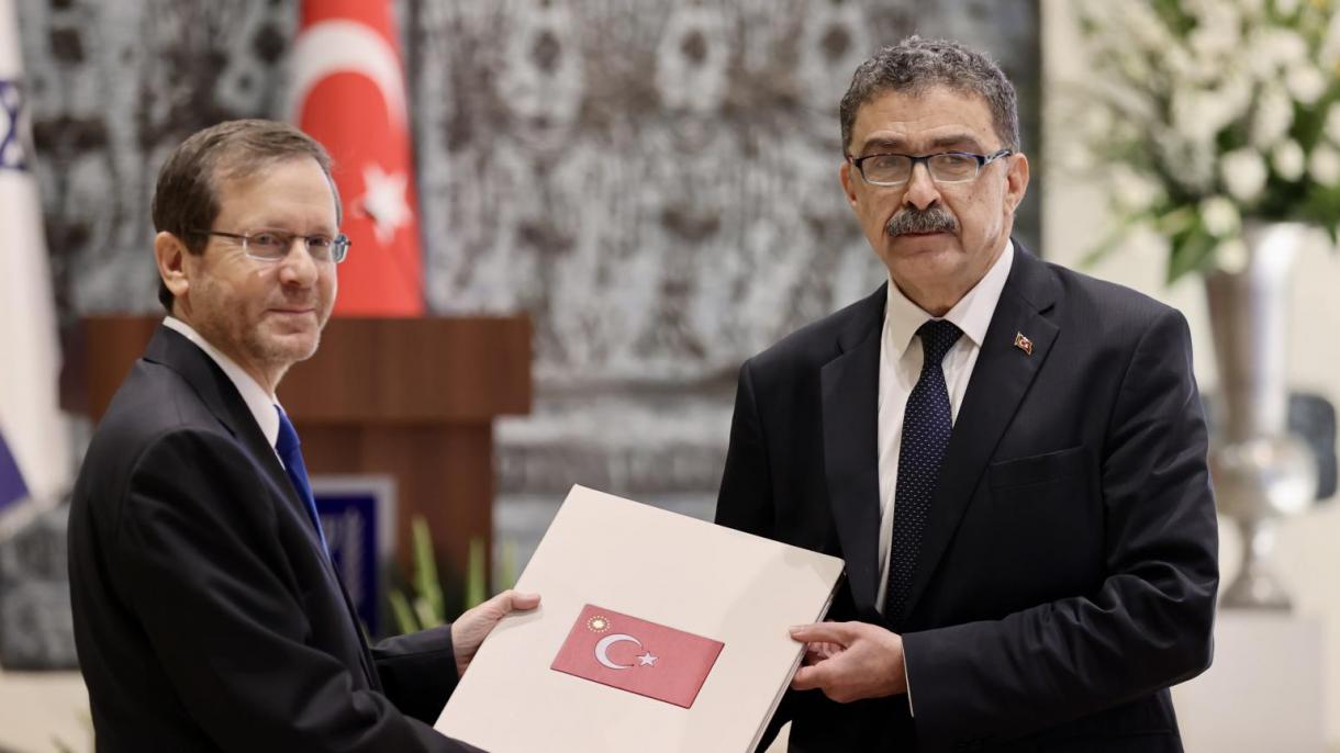 Түркиянын Тель-Авивдеги элчиси президент Ицхак Герцогго ишеним грамотасын тапшырды