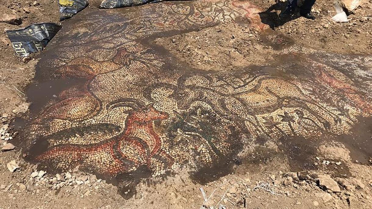 Descubierto en Adıyaman un mosaico procedente del siglo IV