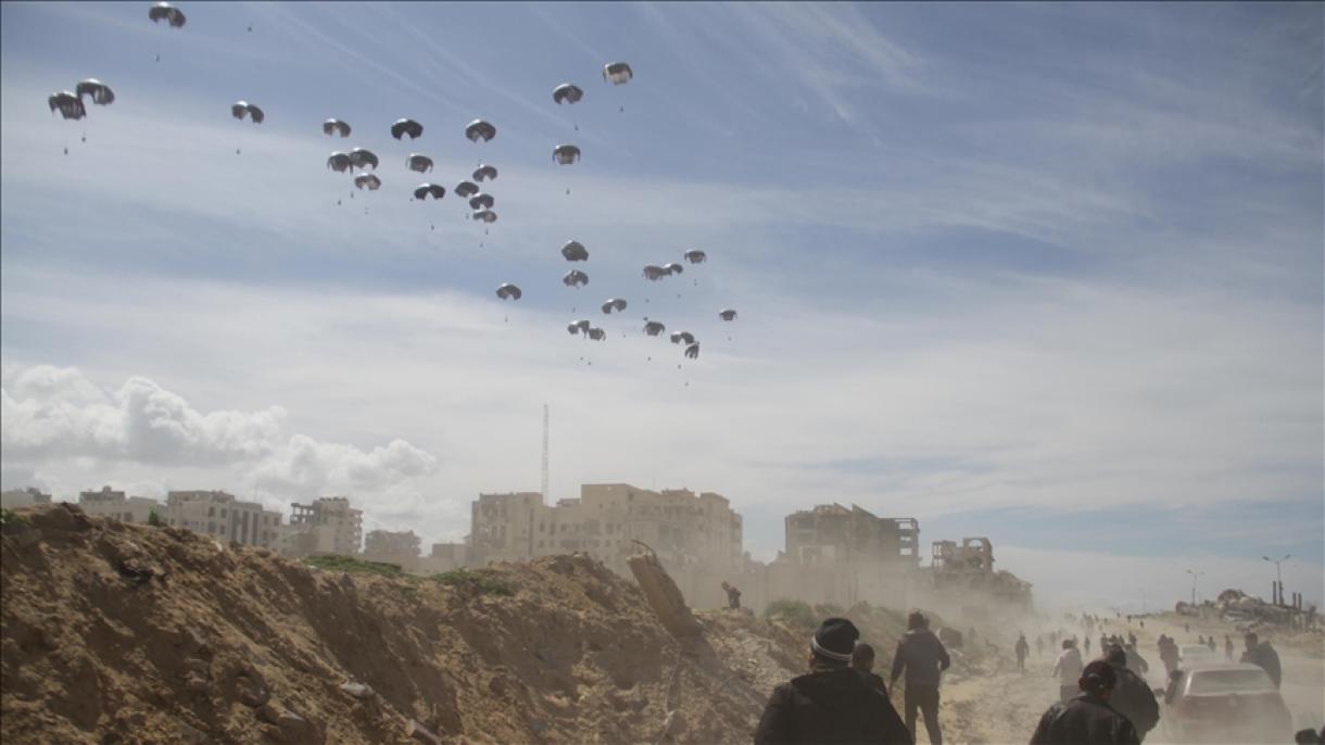 کمک‌های هوایی مصر و امارات متحده عربی به نوار غزه