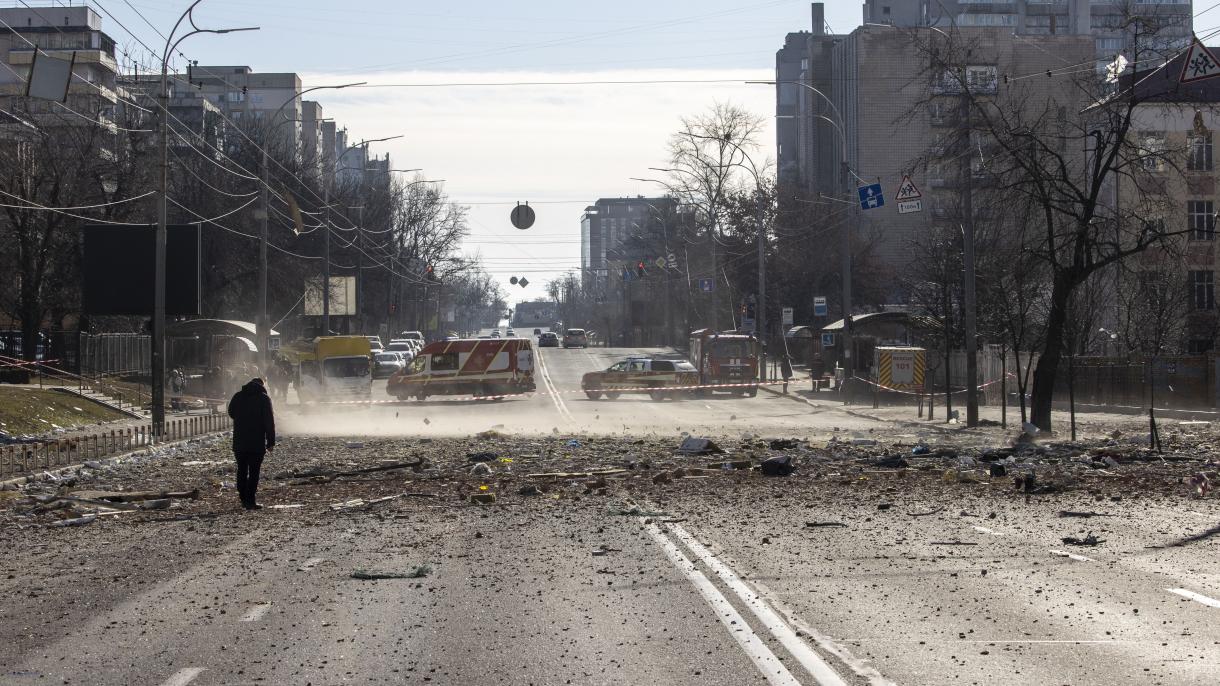 اوکراین پایتختی کیف ده وضعیت کیسکینله شیب بارماقده