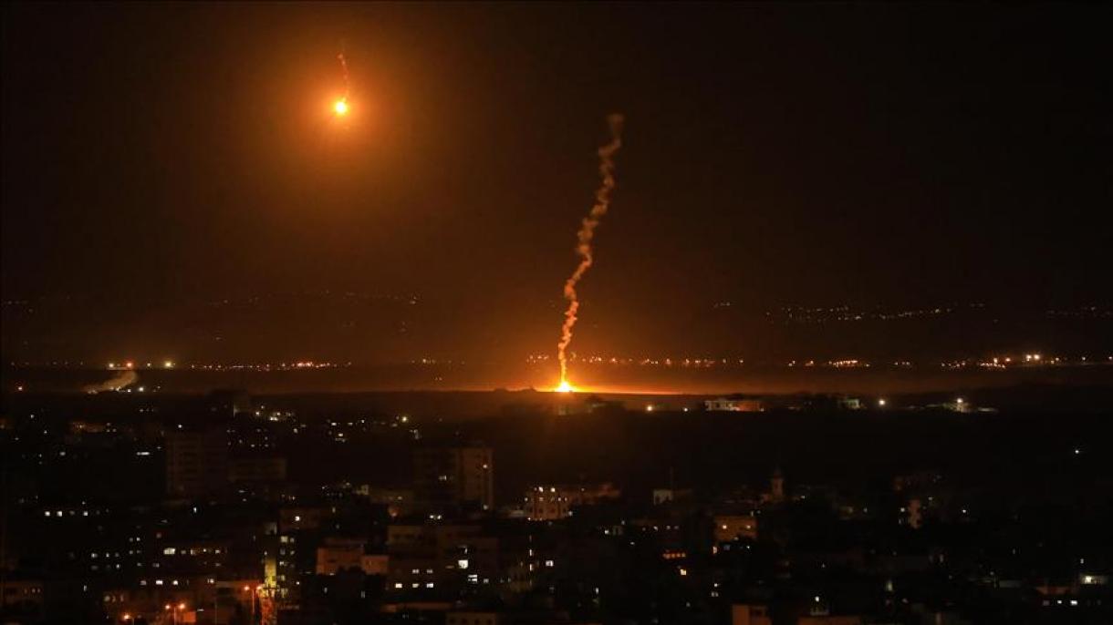 ایسرائیل غزه بؤلگه سینه راکت بیلن هۆجۆم اتدی