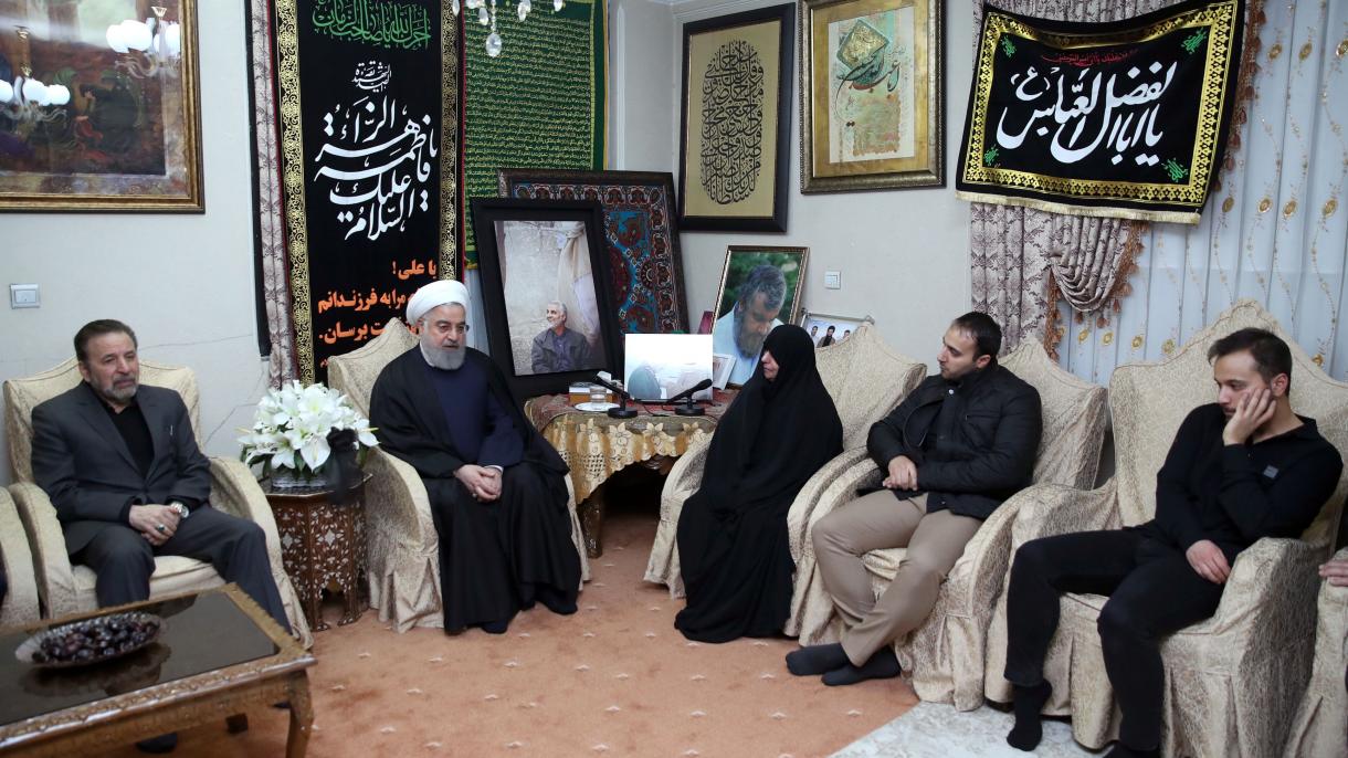 Ruhani we As-Sadr, general Kasym Süleýmaniniň öýüne baryp, gynanç bildirdiler