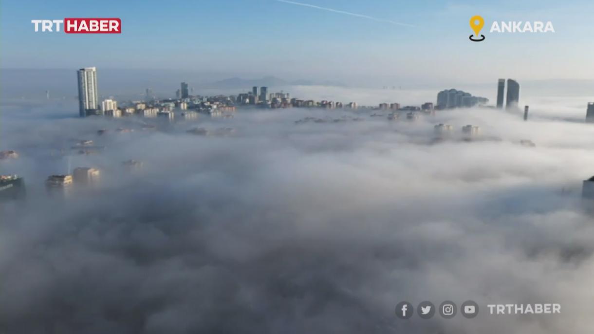 Ankara sotto la nebbia