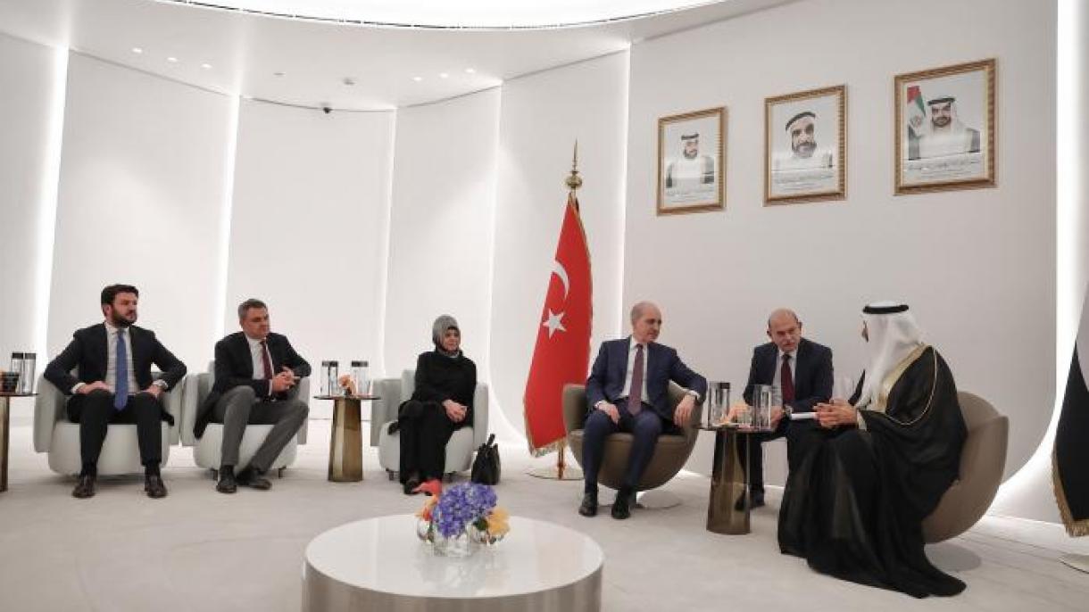ترک اسپیکر اسمبلی کی  یو اے ای کے صدر سے ابو ظہبی میں ملاقات