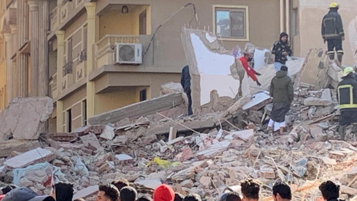 Müsüriň paýtagty Kair şäherinde 10 gatly bina çökdi