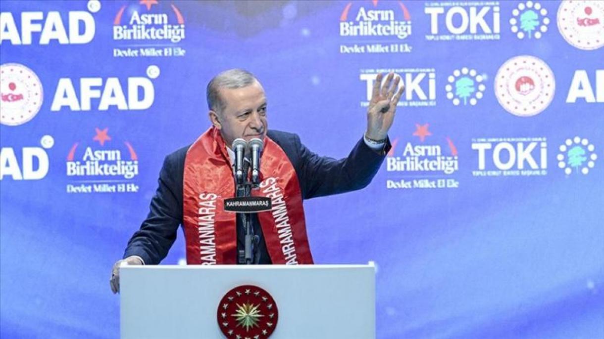 Президент Эрдоган Кахраманмараштагы аземде сөз сүйлөдү