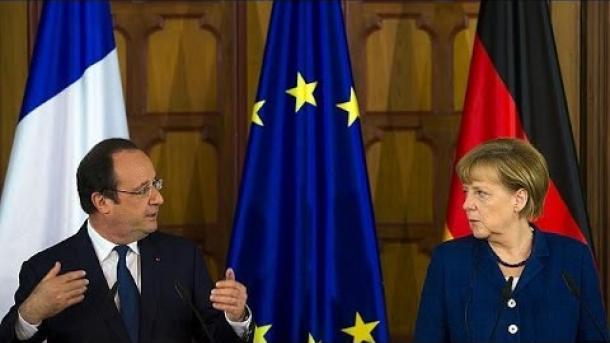 دیدار رئیس جمهور فرانسه و صدر اعظم آلمان 