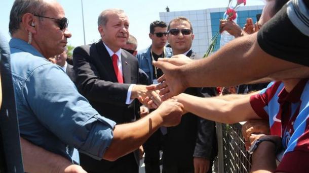 Erdoğan a participat la ceremonia de "Pace și Libeberate"