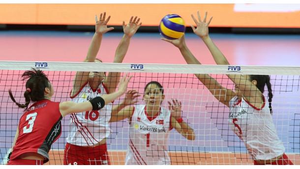 土耳其女子排球队首场比赛3比0击败日本