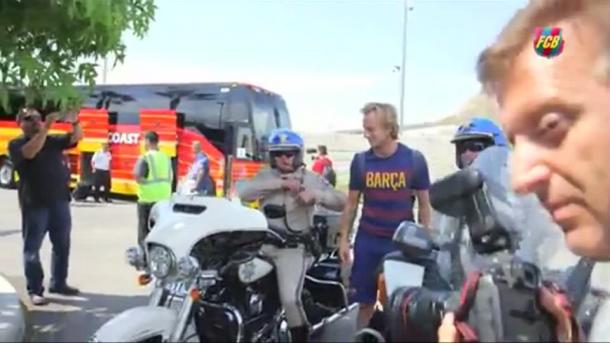 Koby Bryant visita por sorpresa el Barça en California
