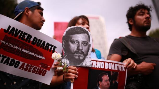 Protestas en México por la muerte del periodista Rubén Espinosa