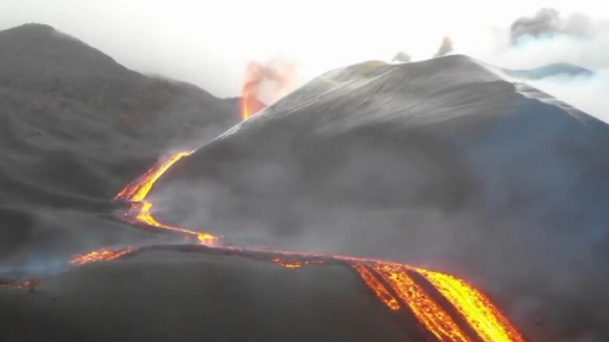 帕尔马岛活火山出现新裂缝