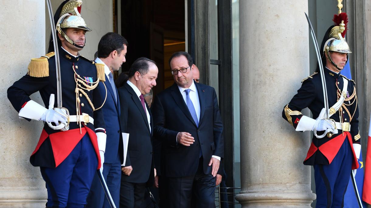 Reúnem-se Barzani e Hollande no Palácio do Eliseu para abordar a agenda