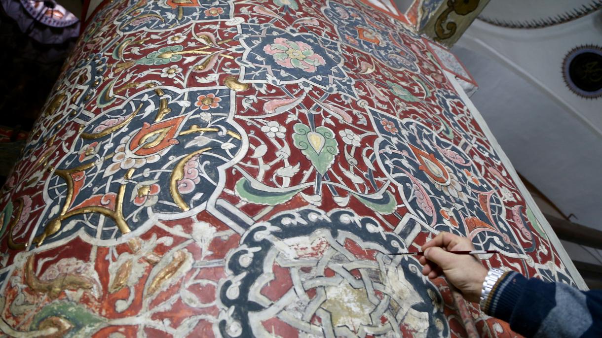 مولانا کے مقبرے کی مرمت کے دوران 500 سالہ نقش کاری سے سامنا