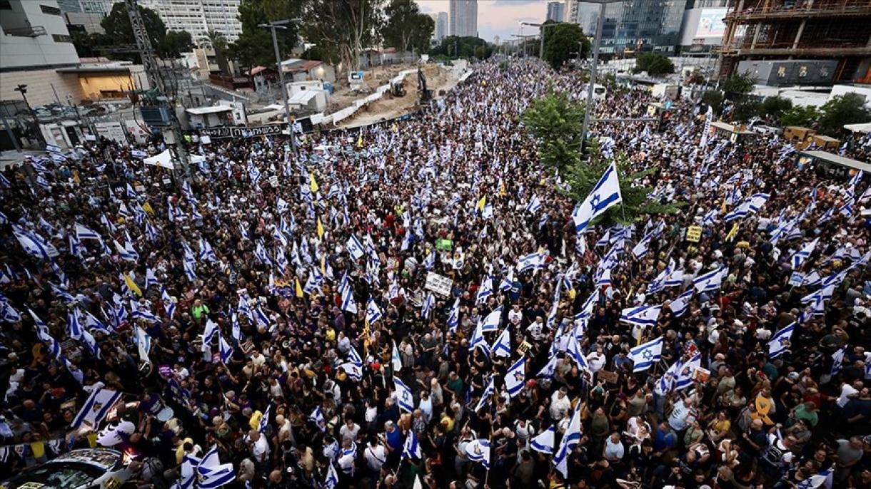 Ysraýylda Hökümete Garşy Protest Ýörişi Geçirildi