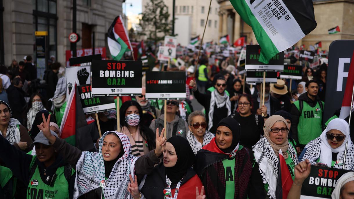 Дүйнө жүзүндө Палестинаны колдогон демонстрациялар өтүп жатат