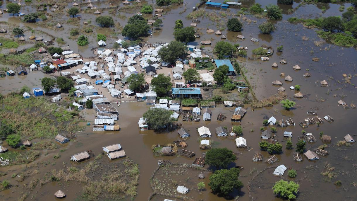 洪灾肆虐南苏丹近百万民众受影响