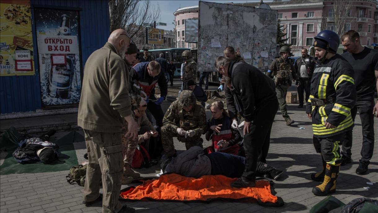 افزایش شمار قربانیان حمله راکتی به ایستگاه قطار کراماتورسک به 50 نفر