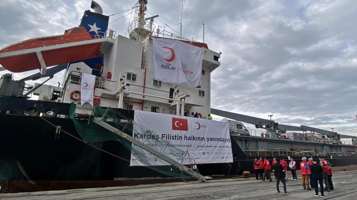 Türkiye Qızıl Aypara Cəmiyyəti Qəzzaya 1510 ton humanitar yardım göndərib
