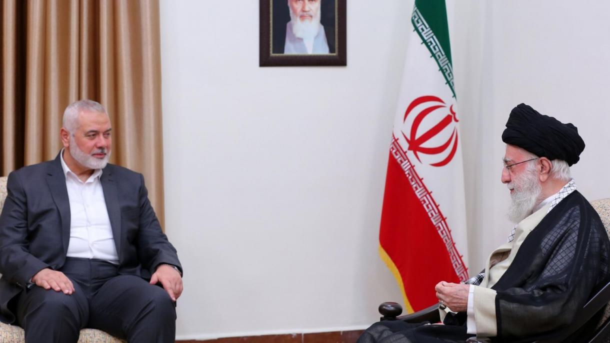 ایران کے مذہبی رہنما علی خامنہ ای کی اسماعیل ہنیہ  سے ملاقات