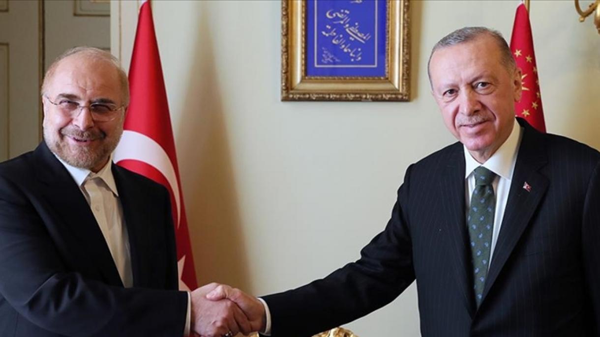 Prezident Erdogan Eýranyň Mejlisiniň başlygy Galibafy kabul etdi