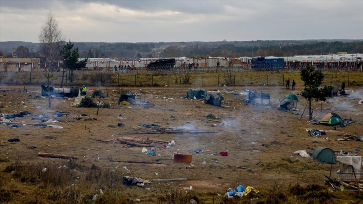 Мигранттар Беларусия  -  Польша чек арасындагы лагерлерин бошотушту