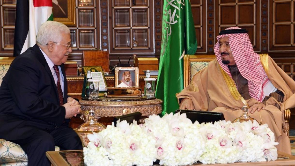 O rei saudita transfere seu pleno apoio à Palestina
