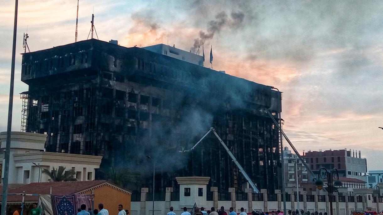 آتش‌سوزی گسترده در شهر اسماعیلیه مصر