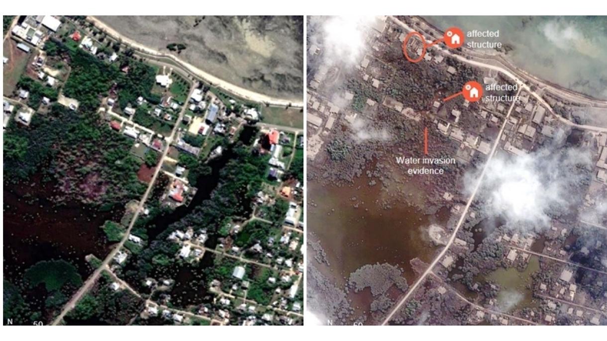 La ONU ha compartido las imágenes de la devastación a causa del volcán en Tonga