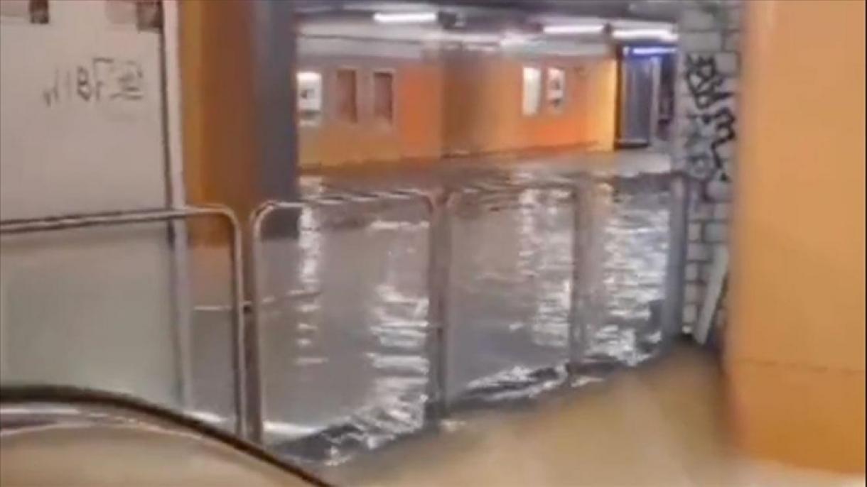 فرودگاه فرانکفورت در آلمان زیر آب رفت