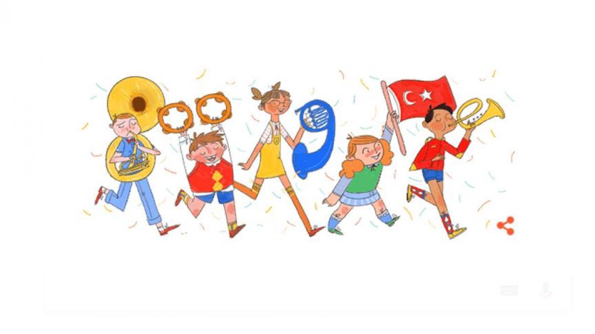 Το Doodle της Google αφιερωμένο στη Γιορτή Εθνικής Κυριαρχίας και Παιδιού