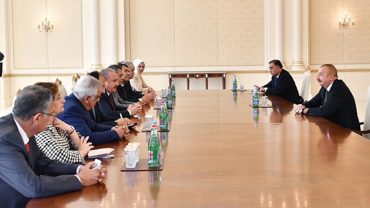 رئیس مجلس ترکیه و رئیس جمهور آذربایجان دیدار کردند