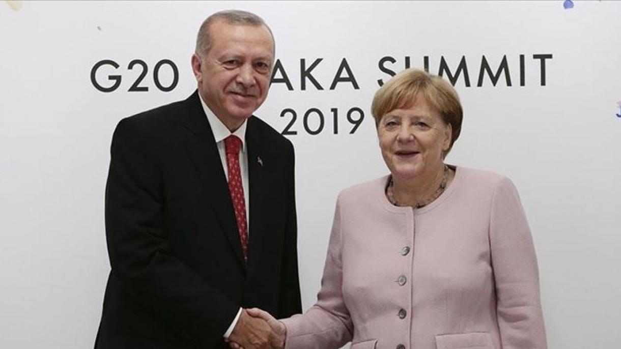 Erdogan recibió a la canciller alemana Merkel