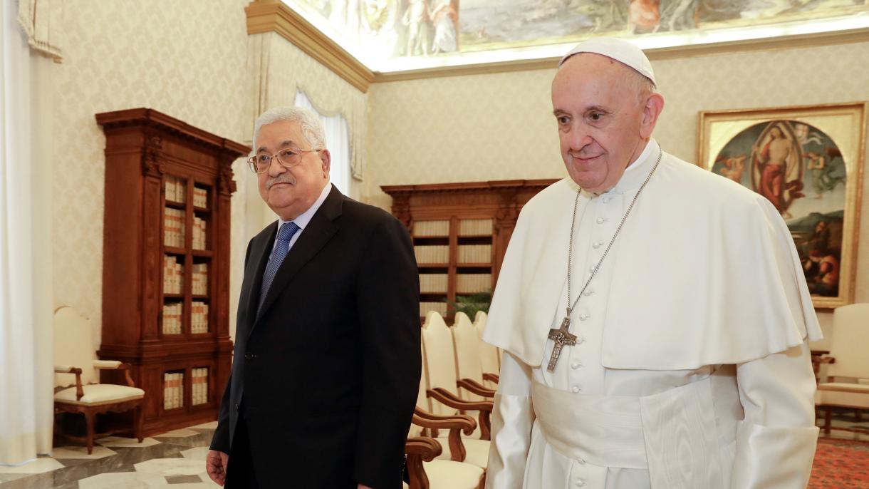 دیدار محمود عباس با پاپ فرانسیس در واتیکان