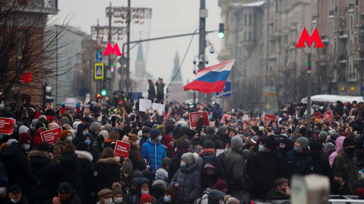 تظاهرات وسیع هواداران ناوالنی در بسیاری از شهرهای روسیه