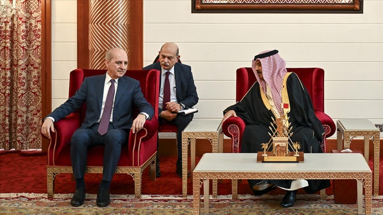 دیدار رئیس مجلس ترکیه با پادشاه بحرین
