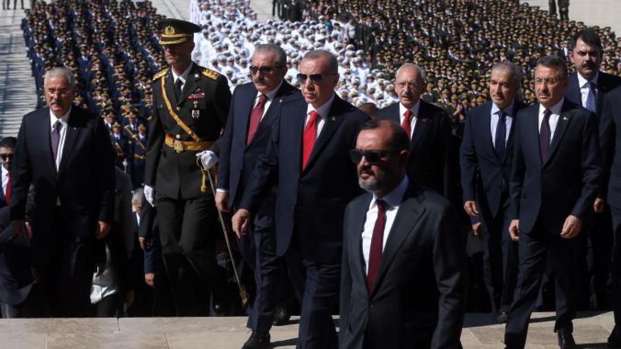Presidente Erdogan e la leadership dello stato visita Anitkabir