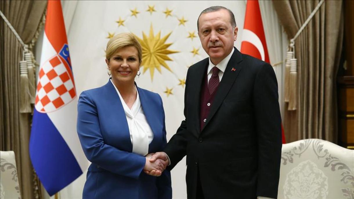 استقبال رسمی اردوغان از رئیس جمهور کرواسی