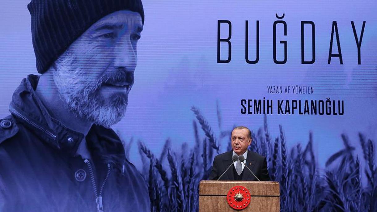 Erdogan participou do lançamento do filme "Buğday"