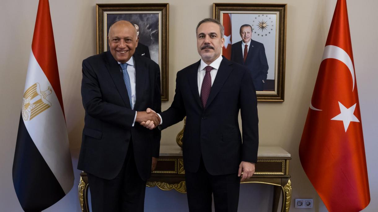 ترک وزیر خارجہ کی مصری ہم منصب سے ملاقات میں غزہ کے معاملے پر مذاکرات